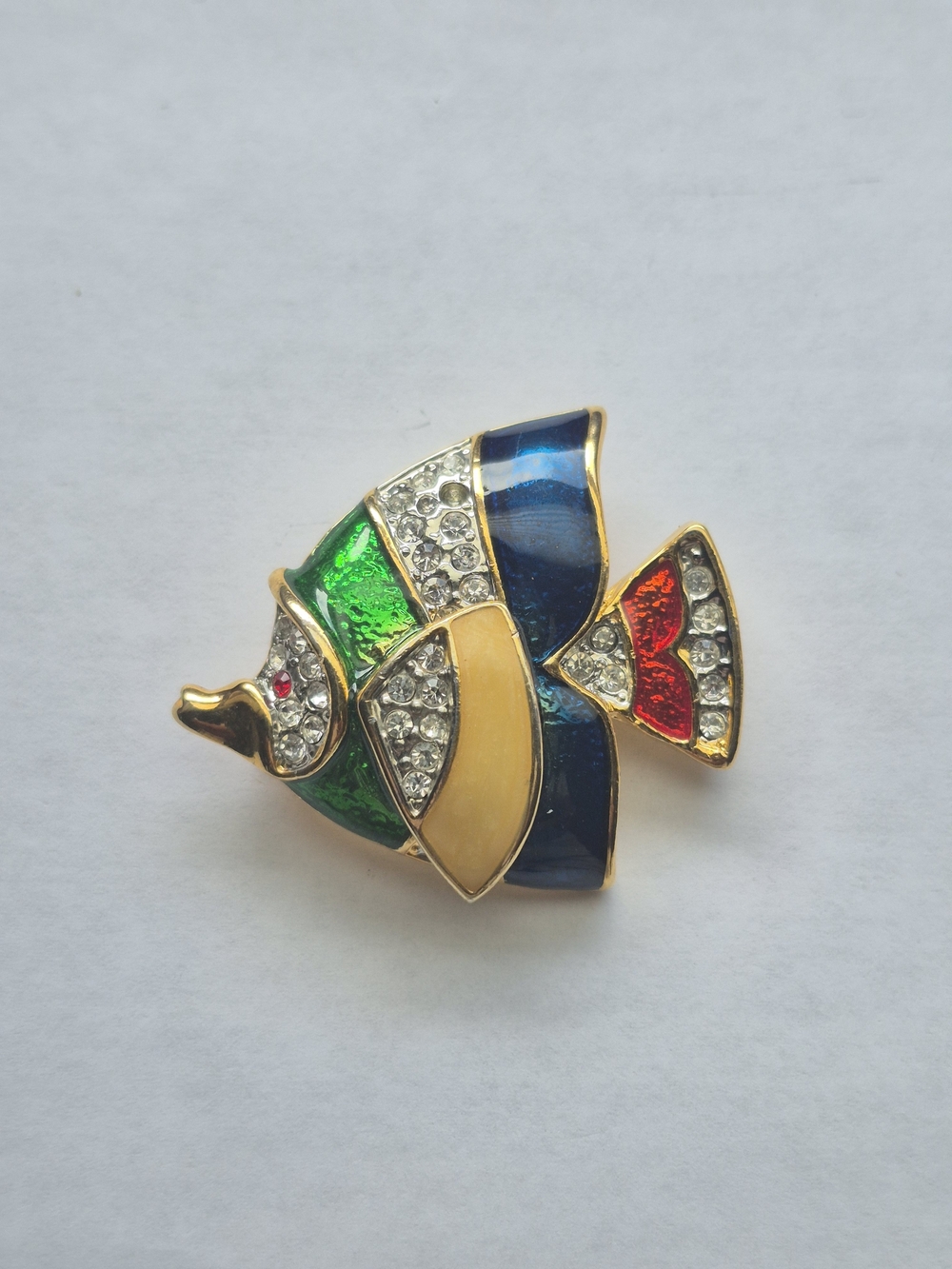 Multicolor Enamel Fish Brooch Pin